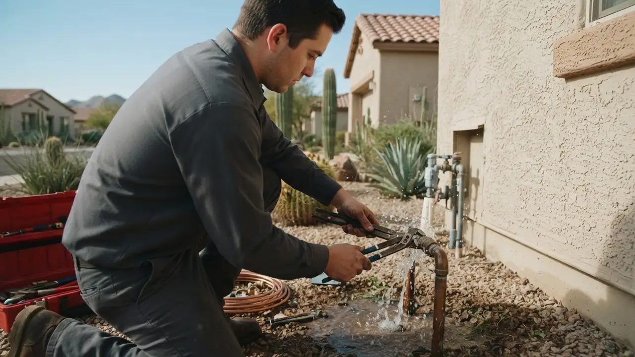 What to Do During a Plumbing Emergency in Phoenix: burst pipe water leak