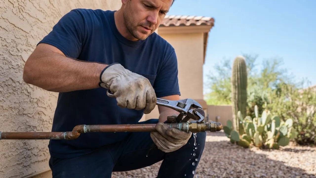 How to Find and Stop a Water Leak Before It Causes Major Damage: plumber fixing pipe leak